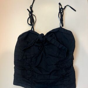 Free People Black Tank with ties